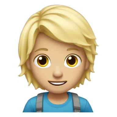 blonde hair kid crawling sticker