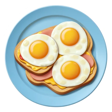 Toki Doki kawaii SPAM and eggs plate sticker