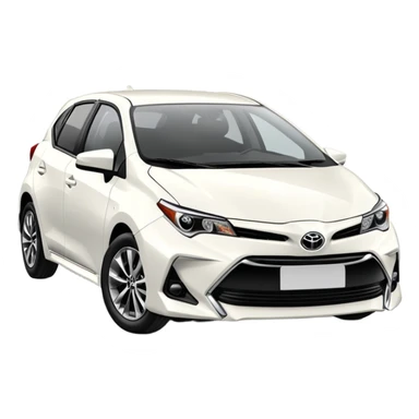 white Toyota Corolla 2016 hatchback sticker