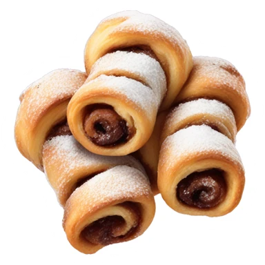 Rugelach cookies dusted with powdered sugar sticker