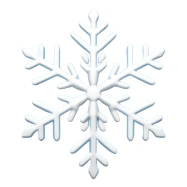 A simple emoji-style snowflake or small snow pile. Cute, clean lines, minimal detail, white and light-blue colors, rounded shapes, soft shading, flat 2D emoji style. sticker