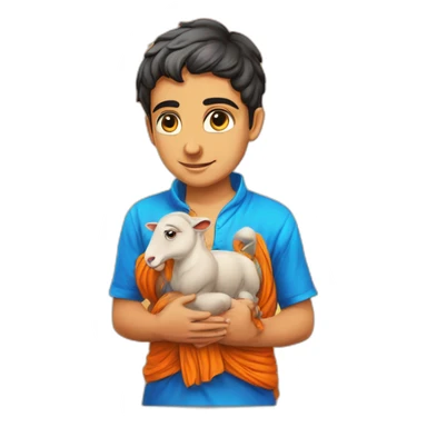 A boy pray on ram mandir and on hir shirt name print abhay sticker