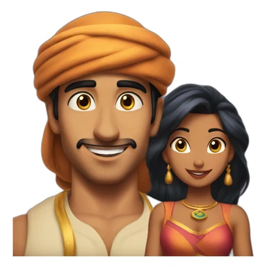 Aladdin and yasmine sticker