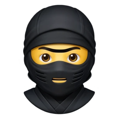 Ninja emoji with MB written on it sticker