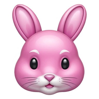 crystal bunny pink sticker