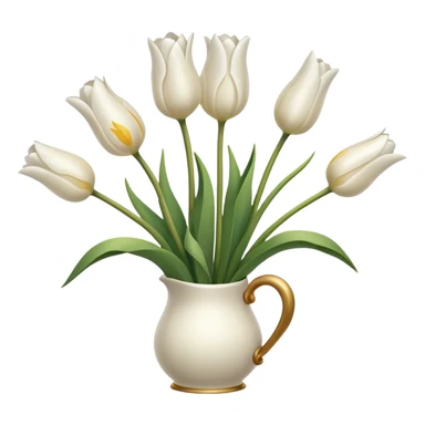 Tulipanes blancos sticker