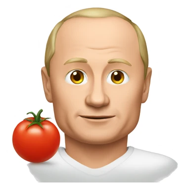 Putin and tomato sticker