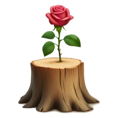 rose bud on a hand stump sticker