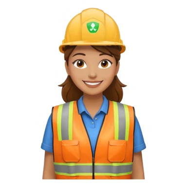 women, Waste Management, safety vest sticker