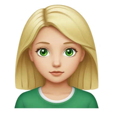 Girl blonde Green eyes sticker