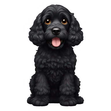 black cockerpoo sticker