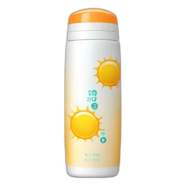 Sunscreen bottle sticker