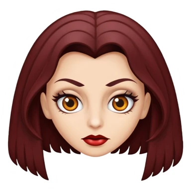 Uma vampira branca com olhos castanhos escuros e um cabelo castanho curto e repicado  sticker