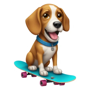 dog with skateboard  sticker