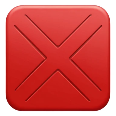 general red x symbol sticker