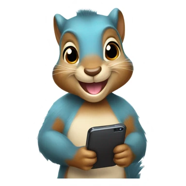 Squirrel taking a selfie sticker