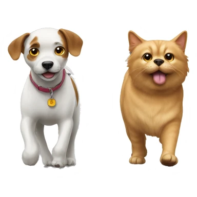 Dog walking a cat sticker