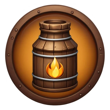 3d oil icon for medieval game sticker