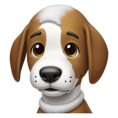 Snoopy with powdered sugar on face sticker