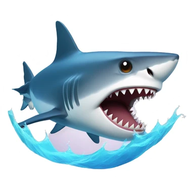 Shark with lasers in a wave sticker