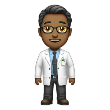 Cute male psychiatrist sticker
