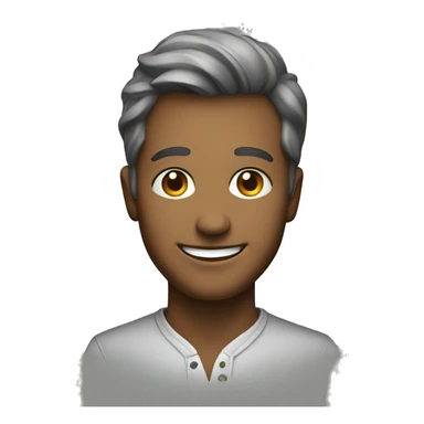 smiling portrait of stylish male sticker