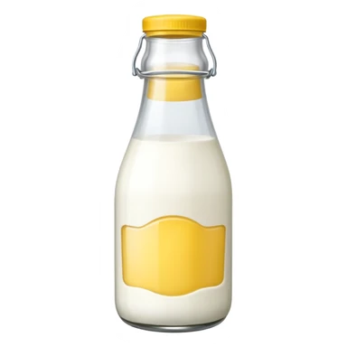 baby Milk bottle with yellow cap  sticker