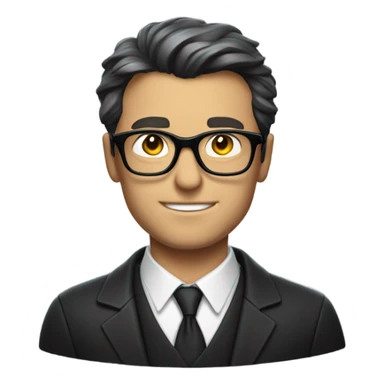 Bruce Wayne in glasses and a laptop, handsome  sticker