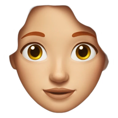 Redhead woman freckles Long hair Center parting sticker