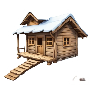 A hut in the mountains  sticker