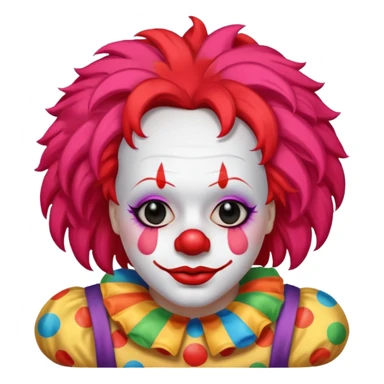 clown sleeping sticker
