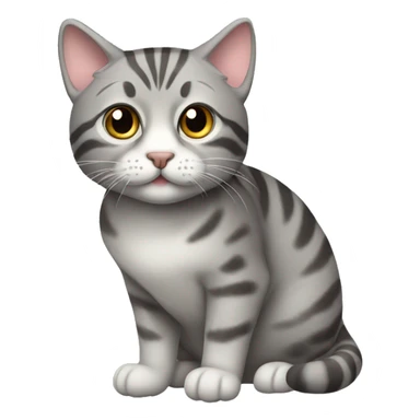 sweet gray tabby cat sticker