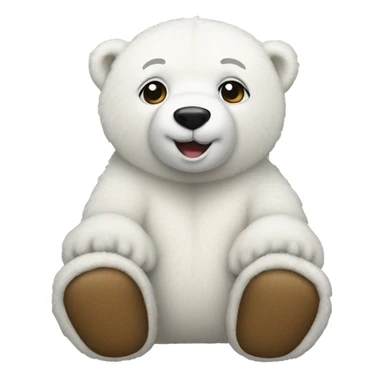 Polar bear cute in uggs sticker