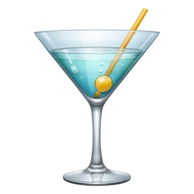 empty cocktail glass sticker