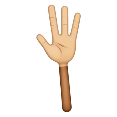 Hand holding Woodstick sticker