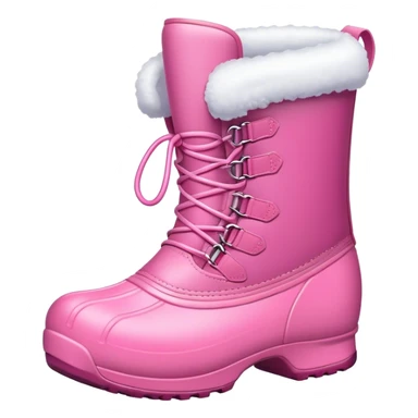 Pink snow boots sticker