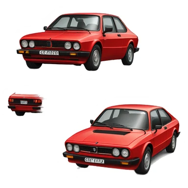 alf romeo alfetta gtv 1981 red sticker