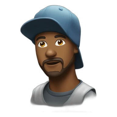 hasbik in rap cap sticker