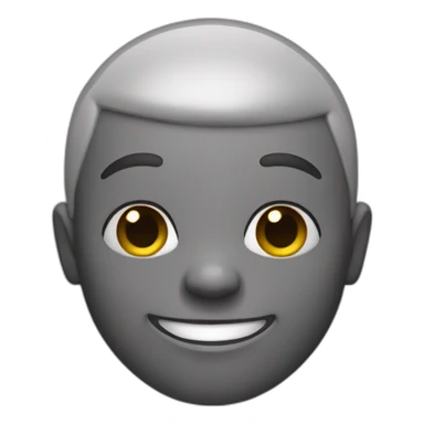 Complete black skin, creepy smile sticker