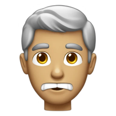 homme qui bave avec colle visqueux dans la bouche sticker