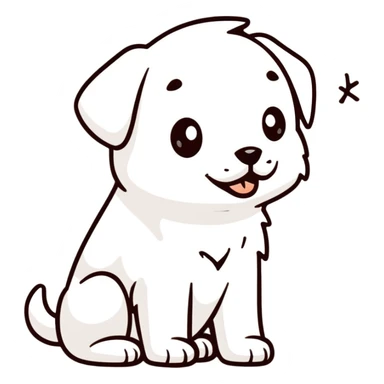 Puppy with throwing a kiss sticker