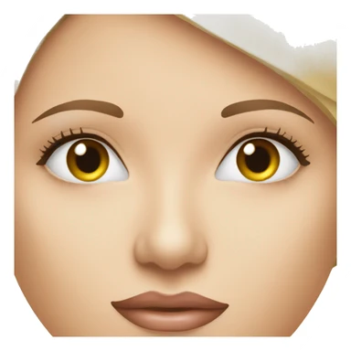 Botox and filler woman face sticker