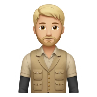 male blond long haired agent with short beard in egypt sticker