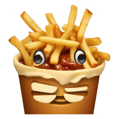 Poutine qui mange une poutine sticker