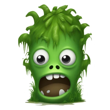 green swamp monster peeking his head out of the swamp. sticker