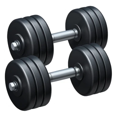 black dumbbell isometric sticker