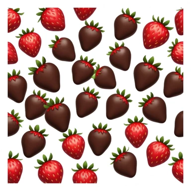 lots of strawberries in melted chocolate sticker