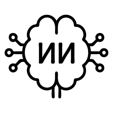 искусственный интеллект, минимализм, иконка, белый фон, лаконичный дизайн sticker