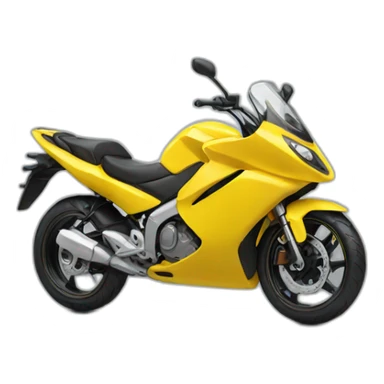 yellow motor bike sticker