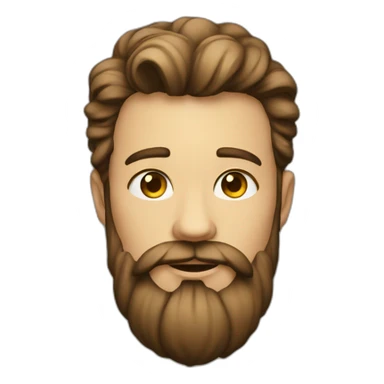 a fair youth with long beard without mustache sticker